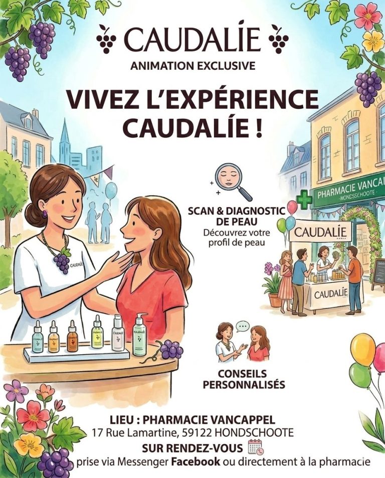 Animation caudalie pharmacie vancappel hondschoote