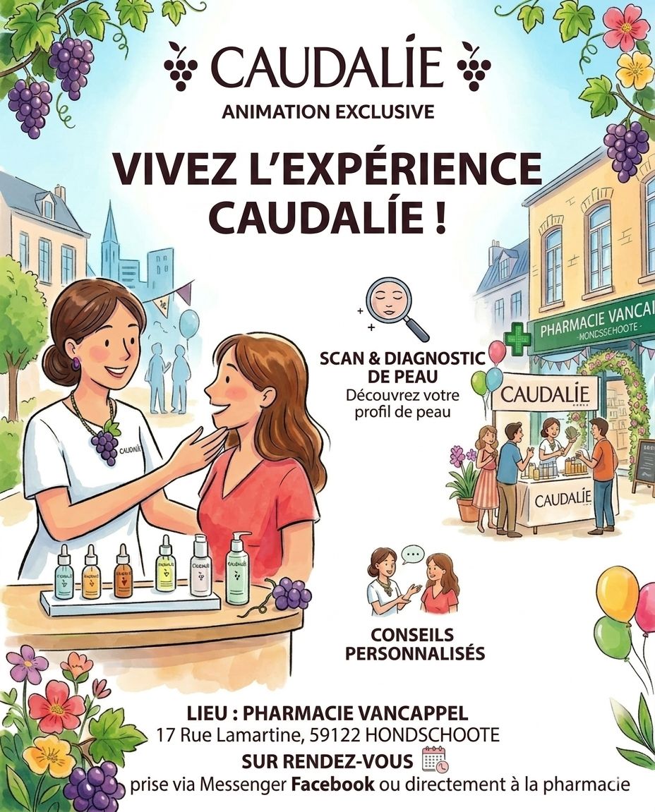 Animation caudalie pharmacie vancappel hondschoote